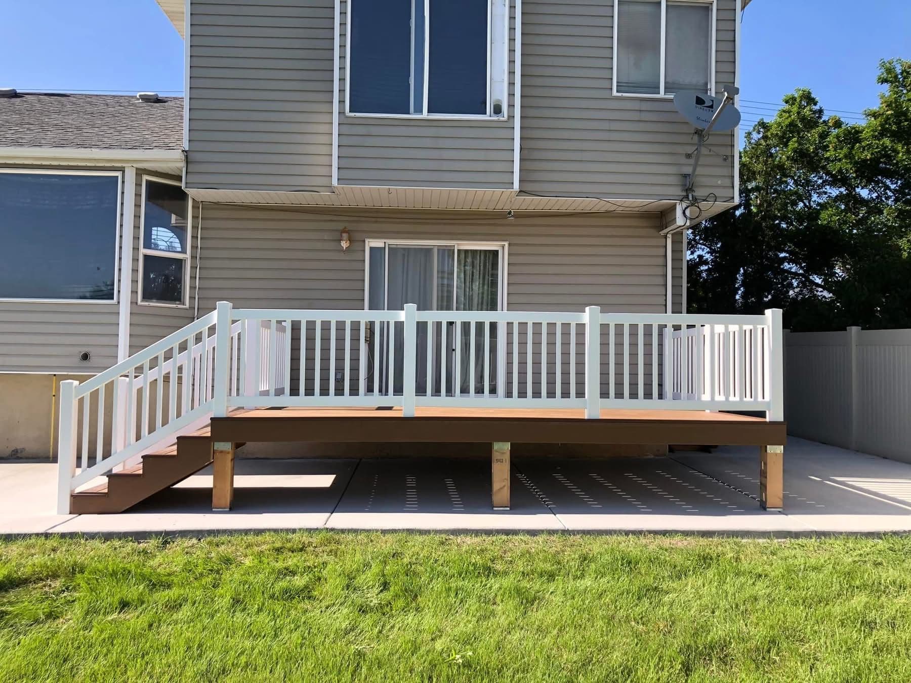 Gallery photos for A Simple and Affordable Backyard Deck: Image #1